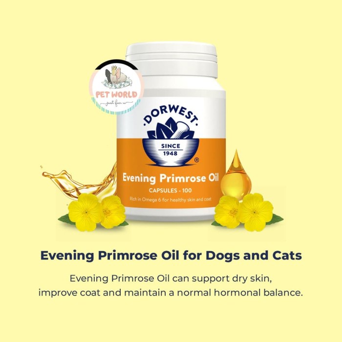 Dorwest Evening Primrose Oil Dog Skin Supplement Vitamin Kulit Anjing Shopee Indonesia