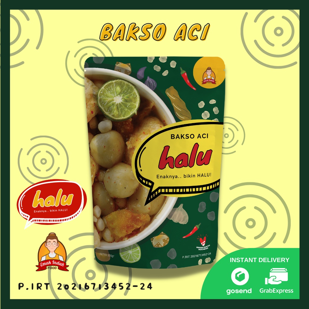 BASO ACI INSTANT HALU - BAKSO ACI HALU - EMAK INDAH FOOD