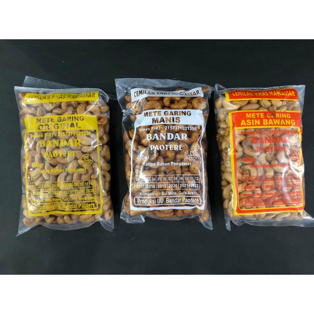 

KACANG METE GARING BANDAR PAOTERE 400gr