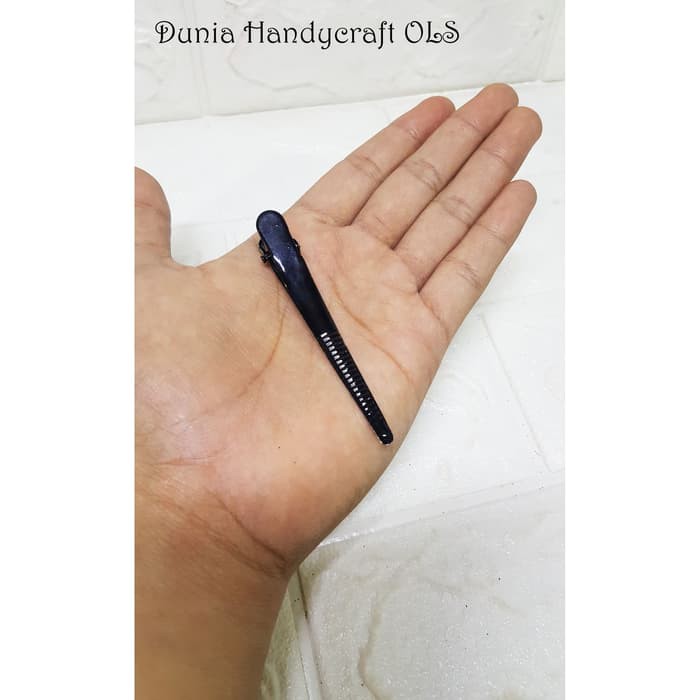 DIY Jepit Buaya Hitam 80 mm Bahan Kerajinan Tangan Handycraft