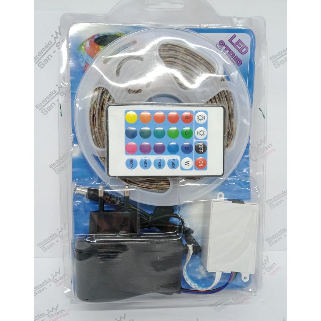 LAMPU LED STRIP 3528 5 METER RGB WARNA WARNI