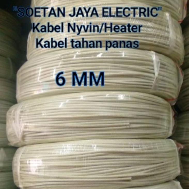 ✴ Kabel Tahan panas 6mm/ Kabel Heater / Kabel Nyvin 6mm (meteran) ✰