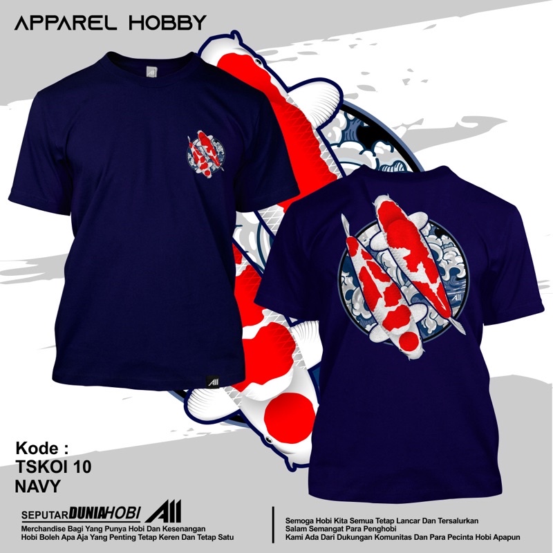 KAOS IKAN KOI KOHAKU TSKOI 10 NAVY