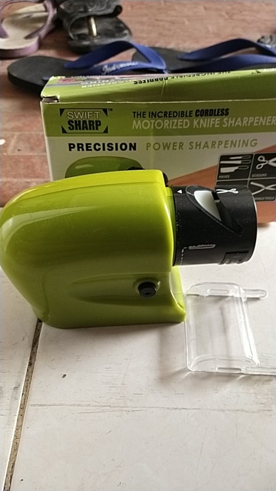 Swifty Sharp Peralatan Dapur Mesin Asahan Pengasah Pisau Gunting Otomatis Elektrik Knife Praktis Ori