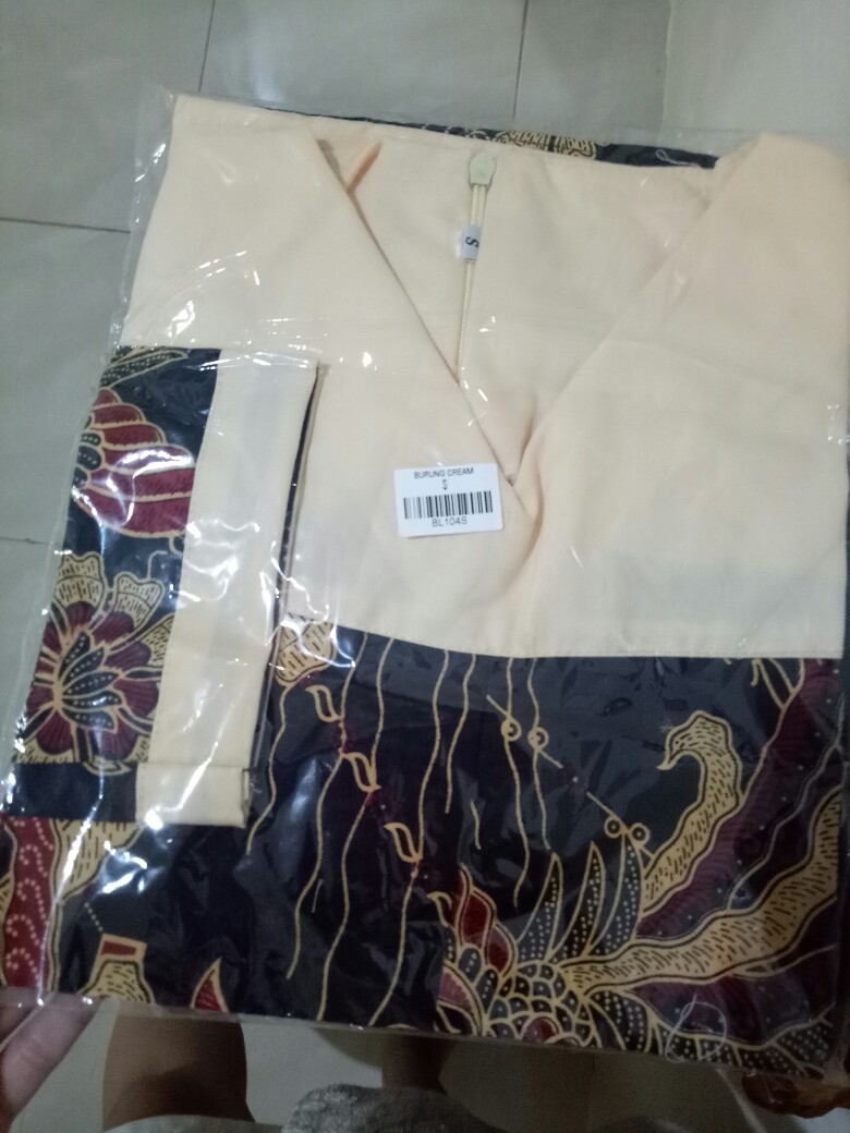 Atasan Batik Wanita Blouse Kombinasi Katun Size S-m-l-xl-xxl-3l-4l-5l By Batik Dua Putri