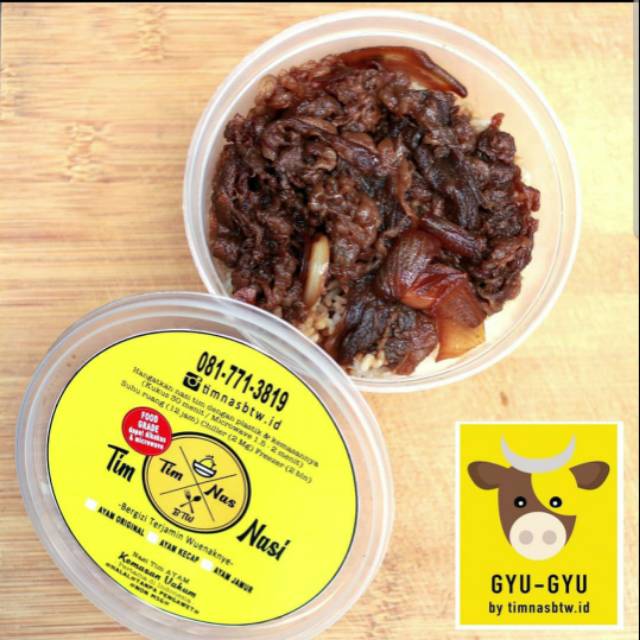 

Nasi Tim Gyu Gyu "sliced beef sweet Teriyaki