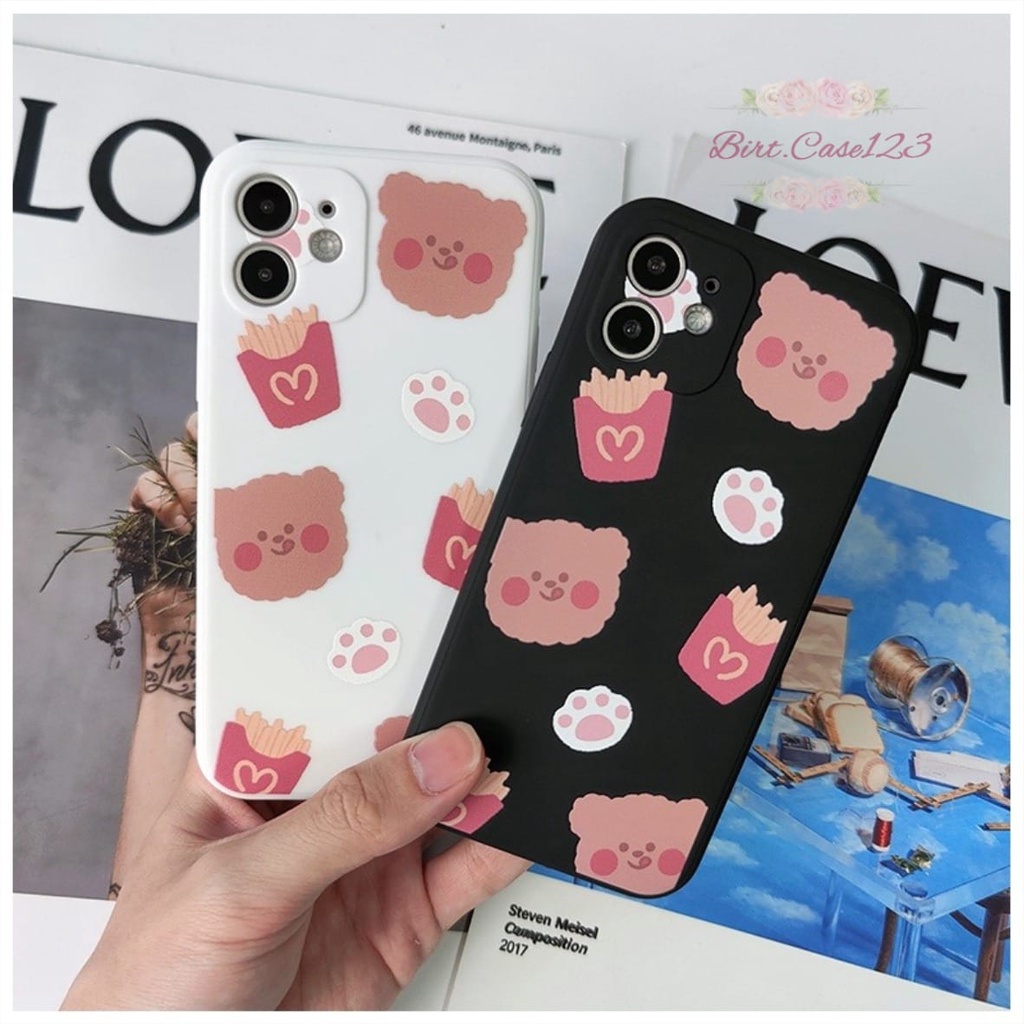 SOFTCASE MACARON PELINDUNG KAMERA CUSTOM BEAR EAT OPPO VIVO SAMSUNG REALME XIAOMI IPHONE INFINIX FOR ALL TYPE BC6605