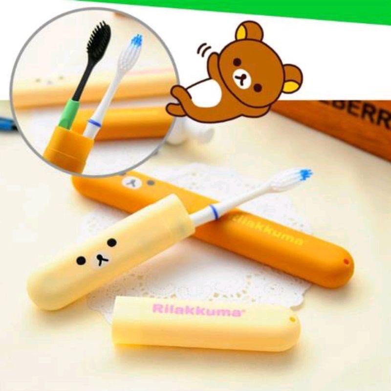 Tempat Sikat Gigi RILAKUMA RILAKKUMA RILLAKUMA / Tempat Sikat Gigi Travel Lucu