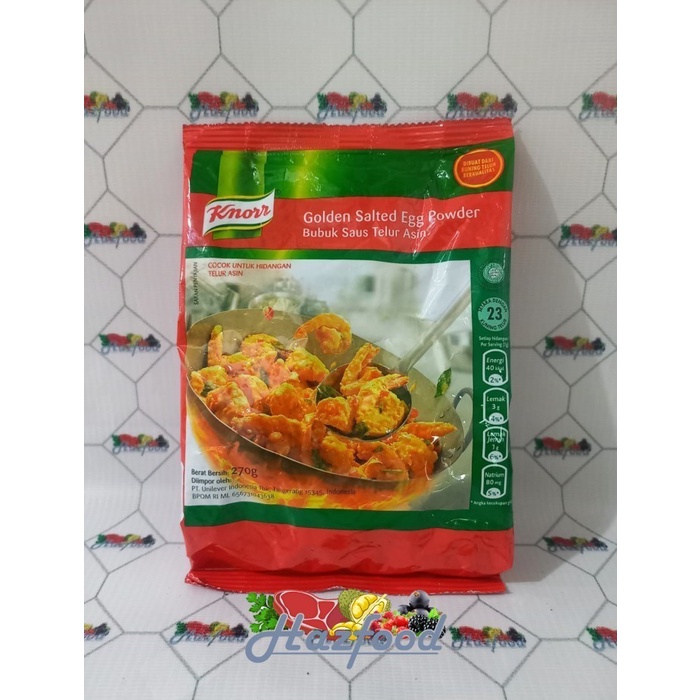 

KNORR Golden Salted Egg Powder / Bubuk Kuning Telur Asin 270 GRAM