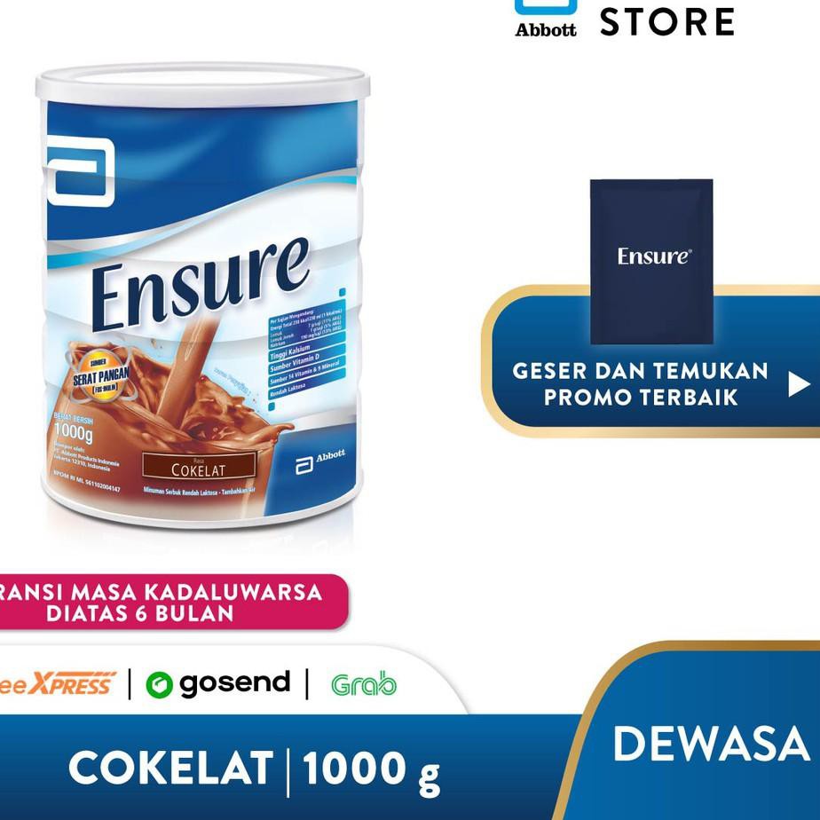 

*(SALE)* Ensure Coklat 1000 g Susu Nutrisi Dewasa Rendah Laktosa - Adult Nutrition Powder