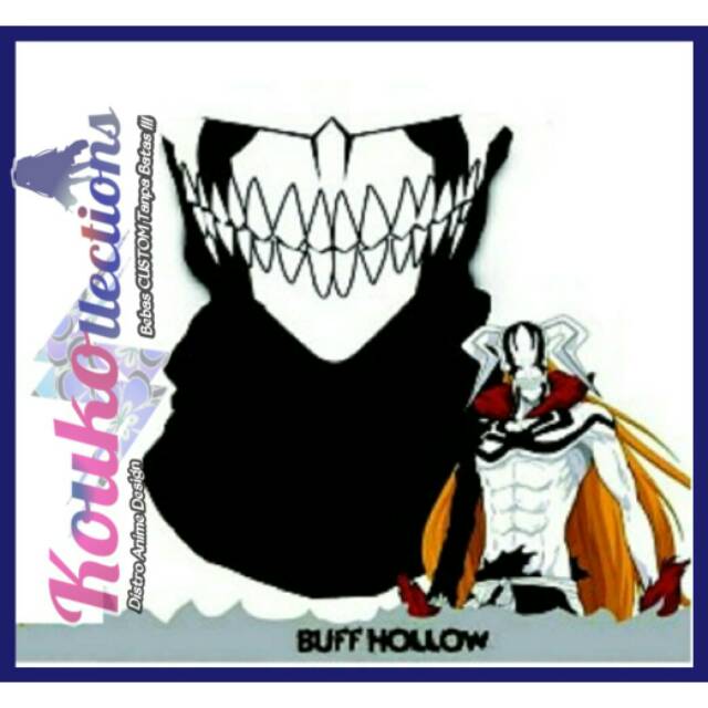 Buff Bandana Anime Bleach Ichigo Hollow Koukollections masker anime,kaos anime, costplay, baff, kaos
