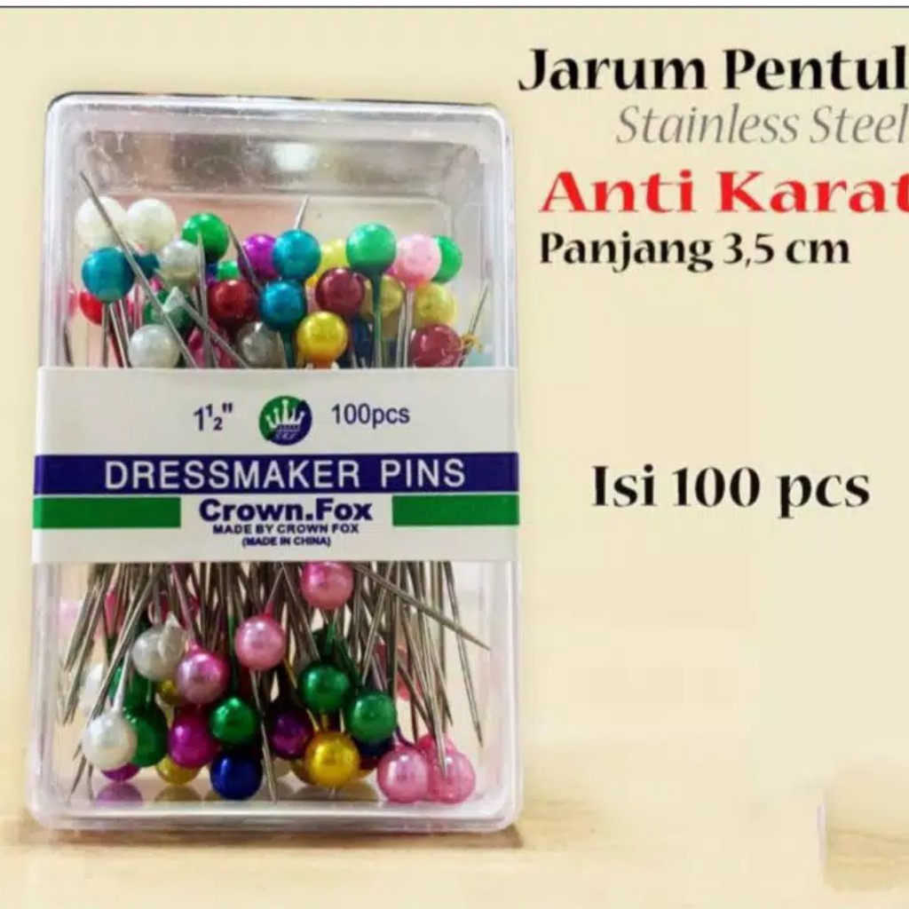 JARUM PENTUL MIKA KOTAK BESAR ISI 100 PCS