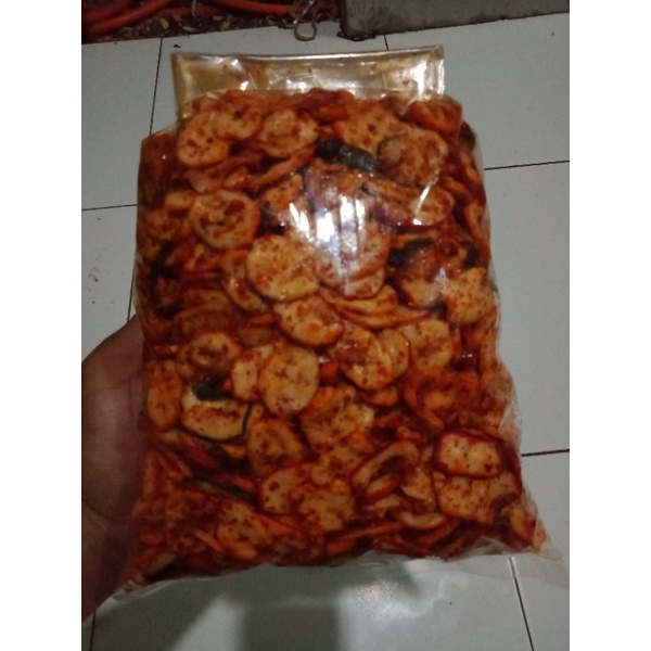 

Krupuk bawang viral pedas daun jeruk isi 500gr