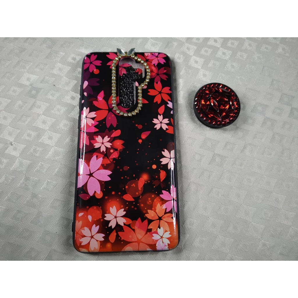 CASE KOREAN SWAROVSKY + POP SOCKET REALME 5 PRO