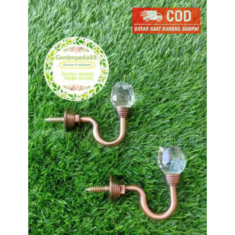Hook gorden gordyn hordeng kristal mewah murah