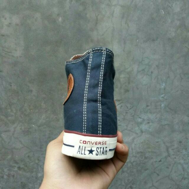 Sepatu Converse Classic Premium High Import Vietnam Grade Original Blue Navy Biru Dongker Sneakers