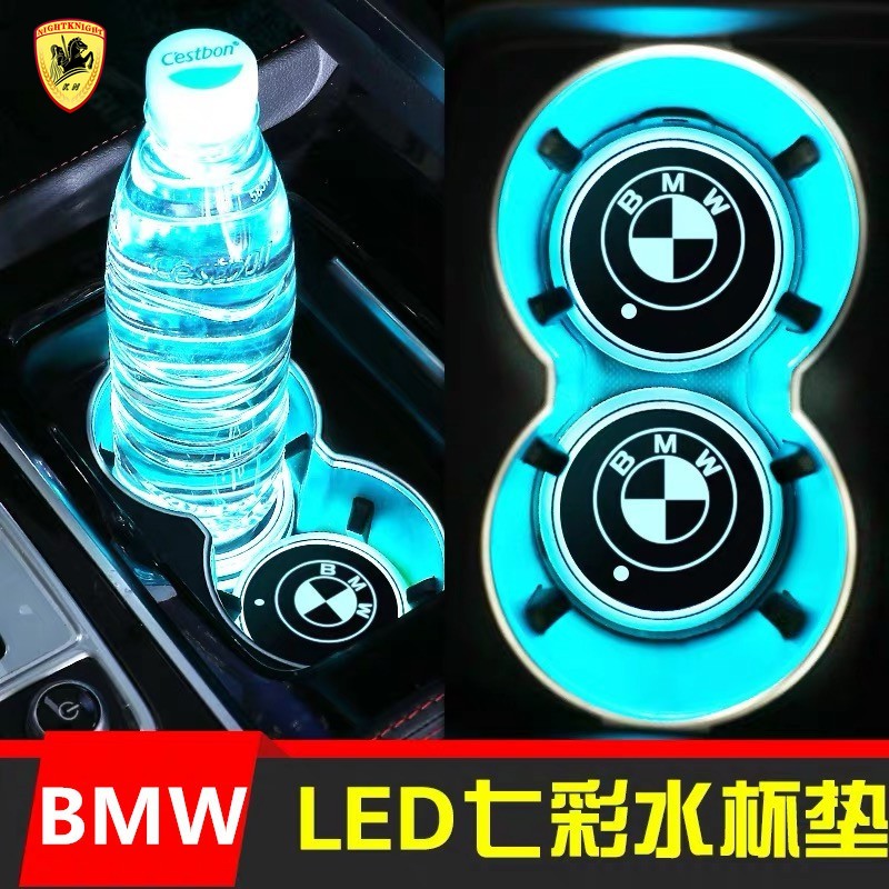 Mobil tatakan air Penutup Mobil Alur Alas Piala Air Pad Lampu Led Warna-warni for E46 E90 E60 E39 F30 E36 F10 F20 E87 E92 E30 E34 X1 X3 X4 X5 X6 Series3 Series5