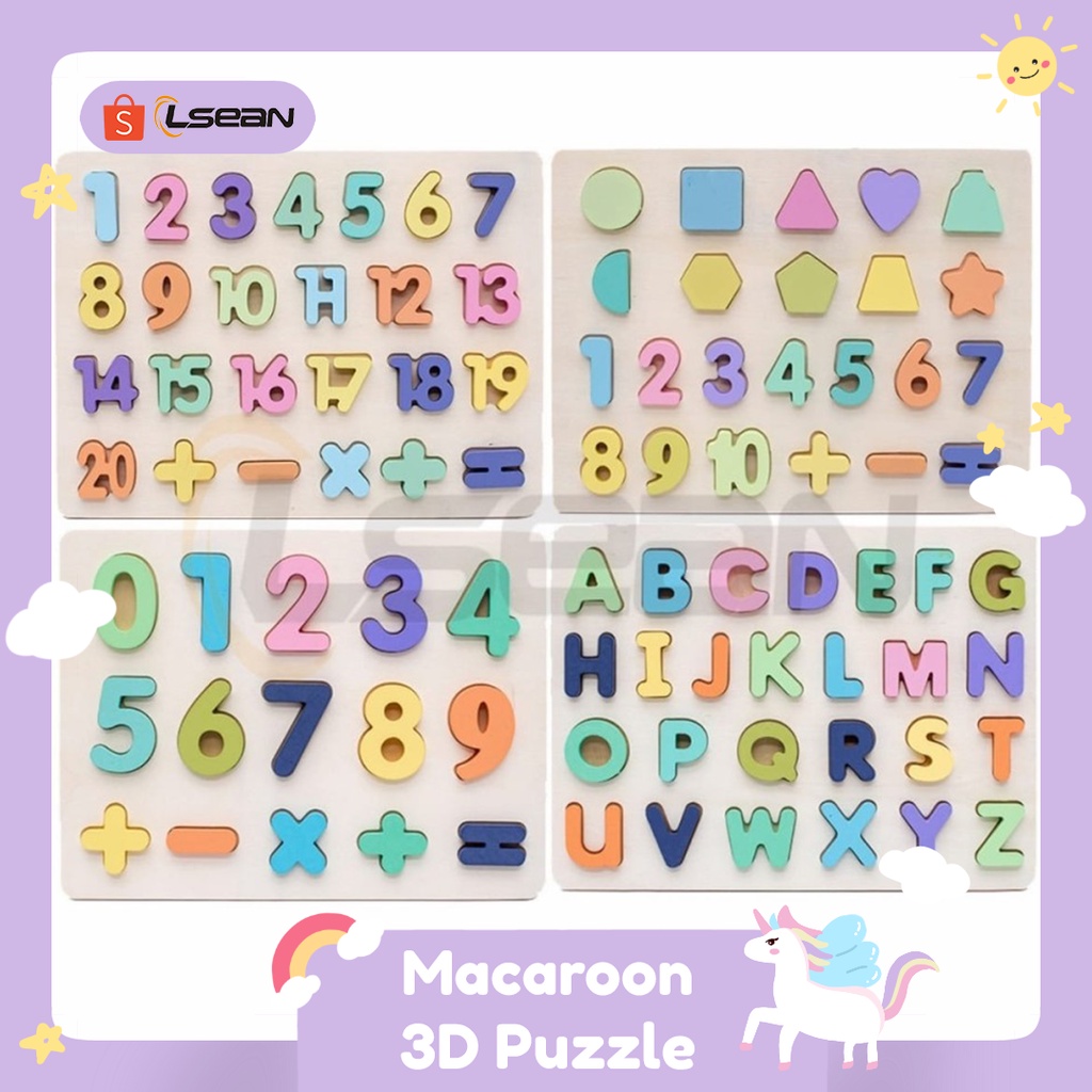 MAINAN EDUKASI MACAROON CHUNKY 3D PUZZLE