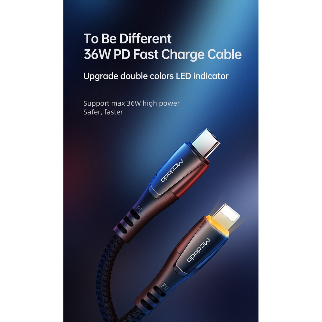 Mcdodo PD Fast Charging Type-C to Lightning Cable 36W 1.2M