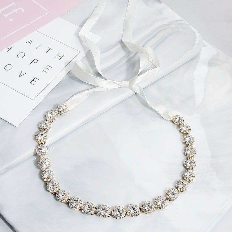 Crystal Band - Headpiece Mutiara - Aksesoris Bridesmaids - Hiasan Pesta