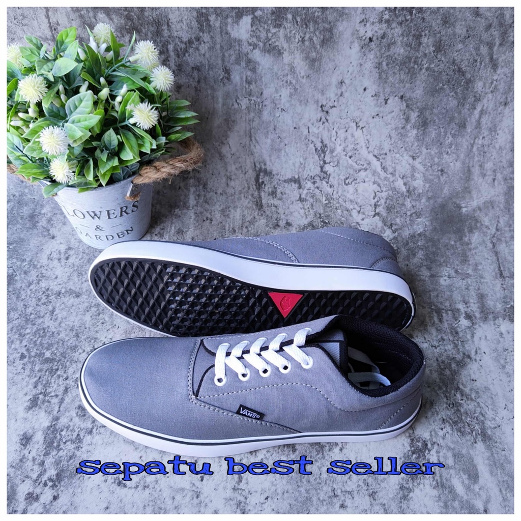 Sepatu Vans_Era Authentic warna abu Sepatu sekolah kuliah gaya