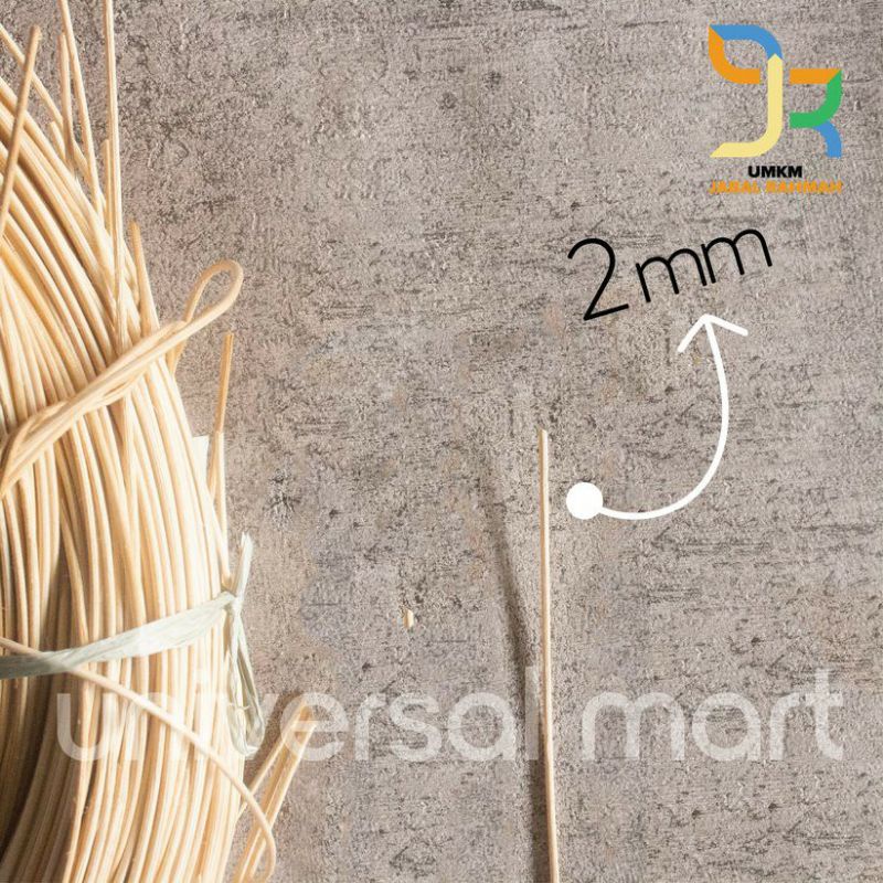 Ati Rotan / Rotan / Pitrit  / Ring Rotan /Kerajinan Rotan / Rotan Diffuser / Diameter 2 mm Rotan Bulat