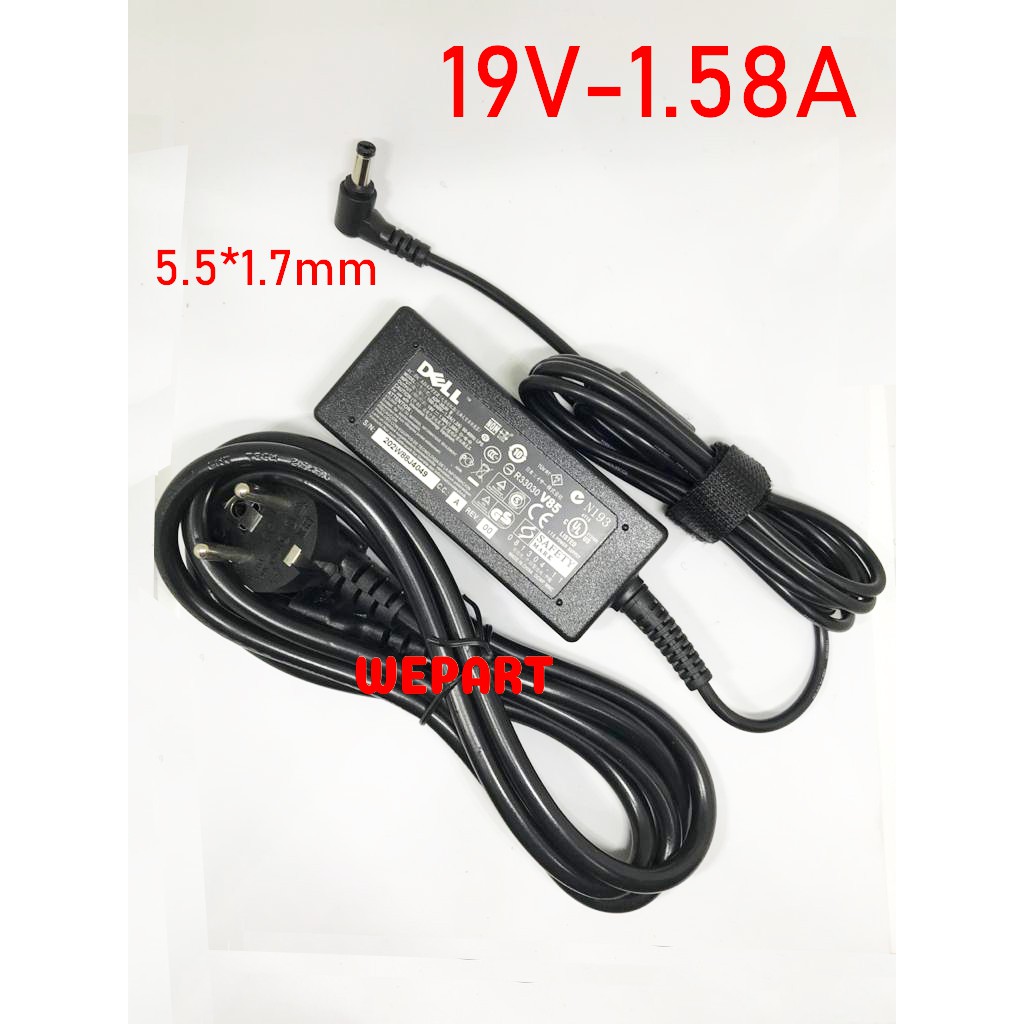 Original Adaptor Charger Laptop Dell Inspiron Mini 910 1010 1011 1012 1018 9 10 11 12 19v 1.58a Ori