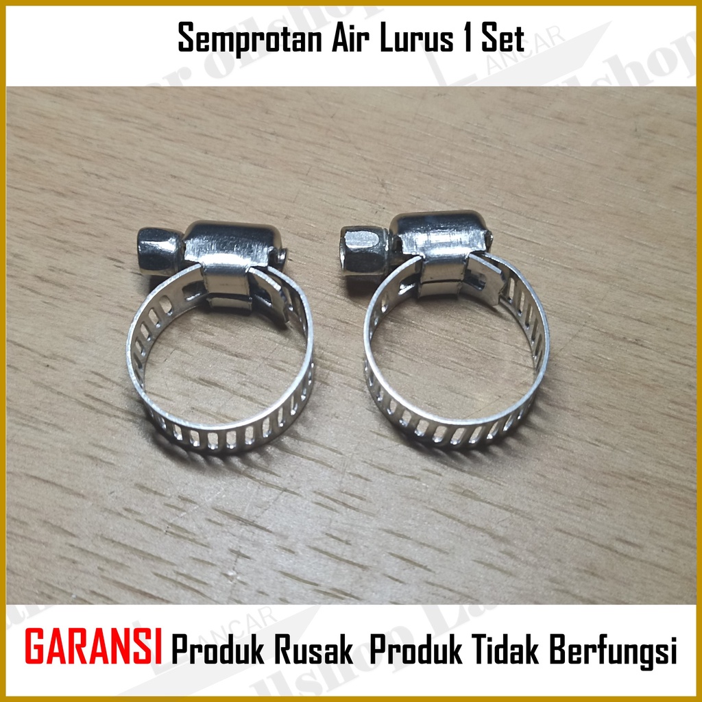 Semprotan Tembak Set Clamp Klem Cincin Hose Konektor Selang Air Siram Taman Cuci Mobil Motor 1 Paket Murah