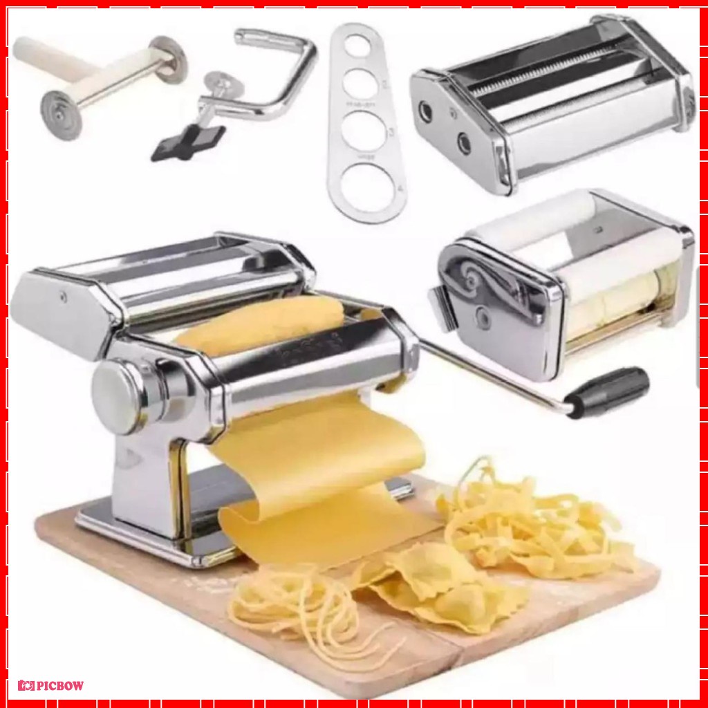 COD MURAH Penggiling Mie Molen Pangsit DLL 5 Cetakan TIDAK KARATAN alat Pembuat Mie / Pasta Maker / Gilingan Mie 150 Stainless Stell High Quality Gilingan mie/gilingan molen pasta maker Mesin Gilingan mie pangsit pisang Molen pasta Gilingan Mie Pasta Make