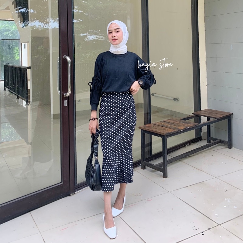 Ardilla Blouse by hagia | blouse lengan serut aktif