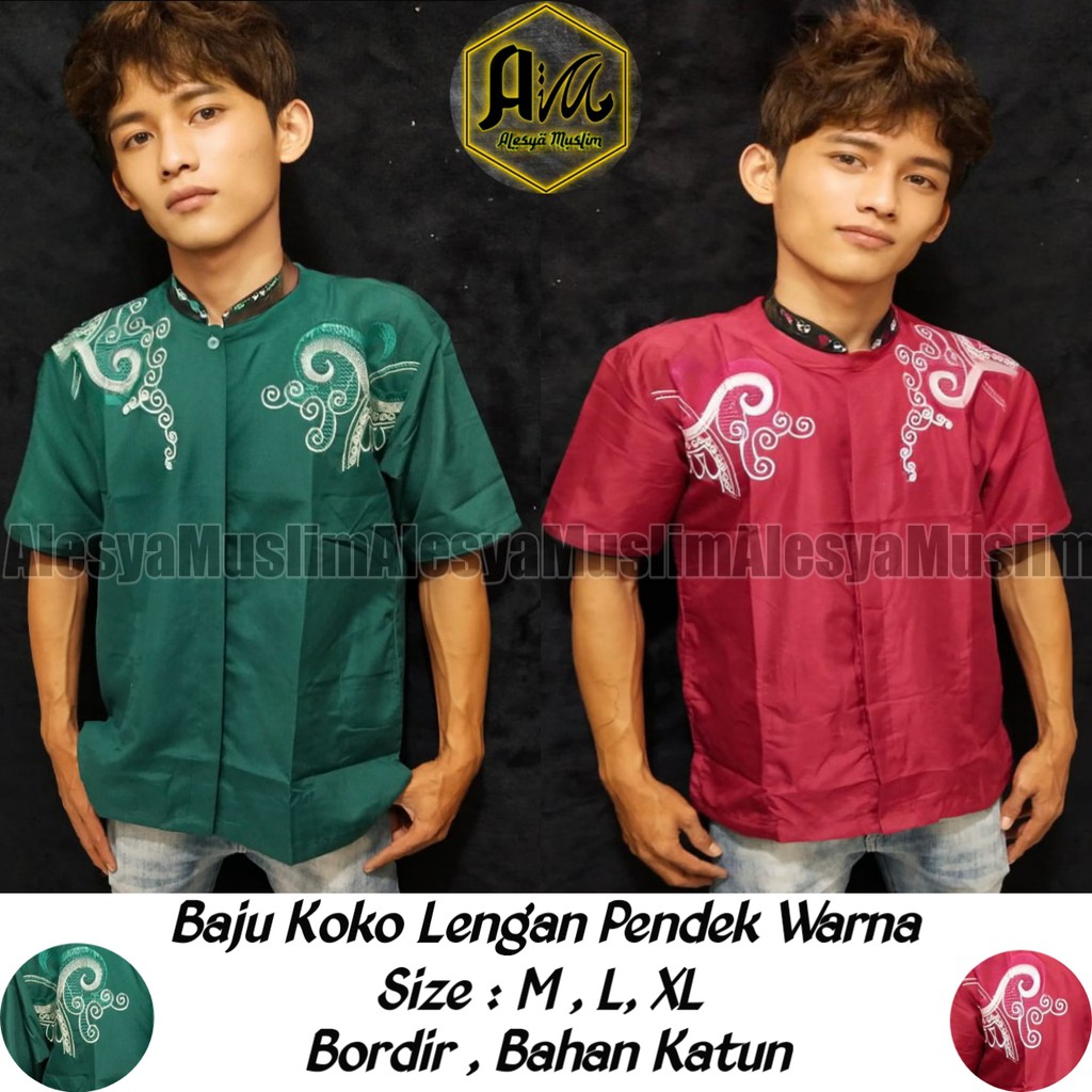 Baju Koko Warna Remaja Lengan Pendek Berbis/Harga Grosir/Best Seller/Bisa COD