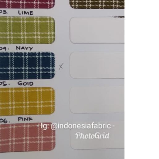 ◊ Kain Bahan Meteran KAtun JEpang Tokai Senko Motif New Gingham ♩