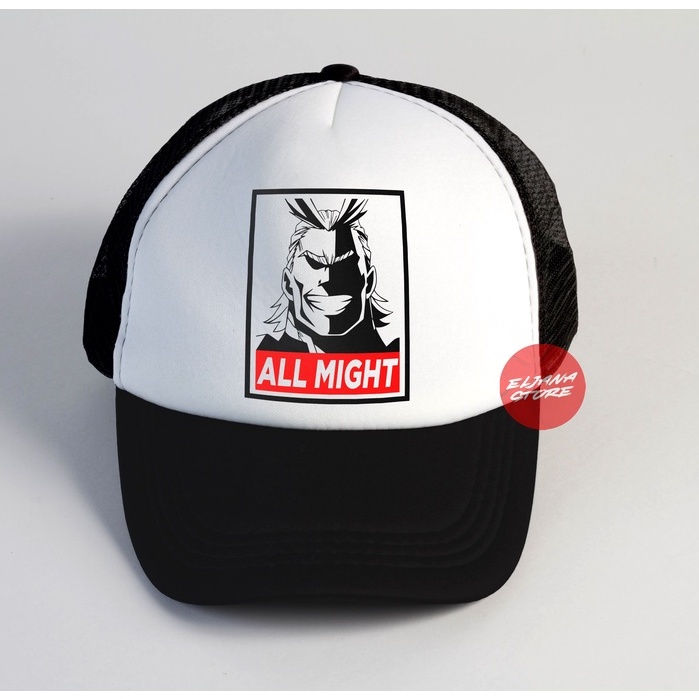 Topi Anime All Might / Topi Jaring Distro / Topi Premium / Topi Sablon