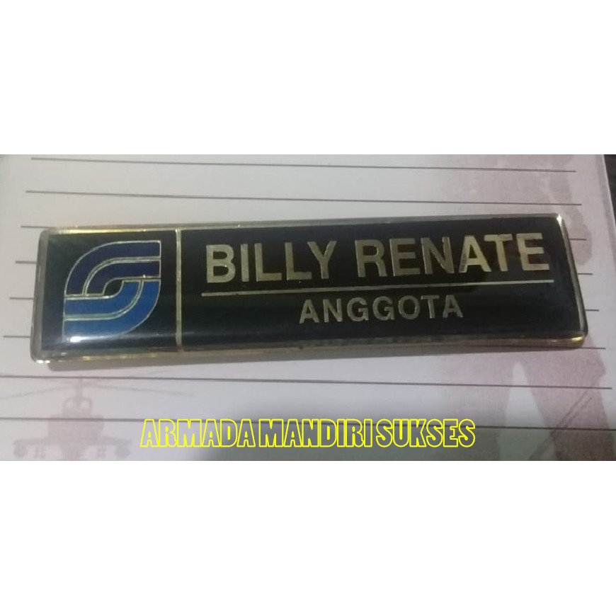 Papan Nama Kuningan Resin Custom - Name Tag Kuningan Resin Custom