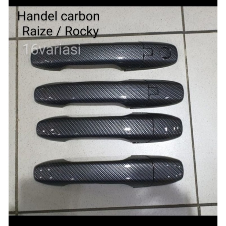 HANDEL PINTU / COVER HANDEL PINTU MOBIL RAIZE / ROCKY MOTIF CARBON