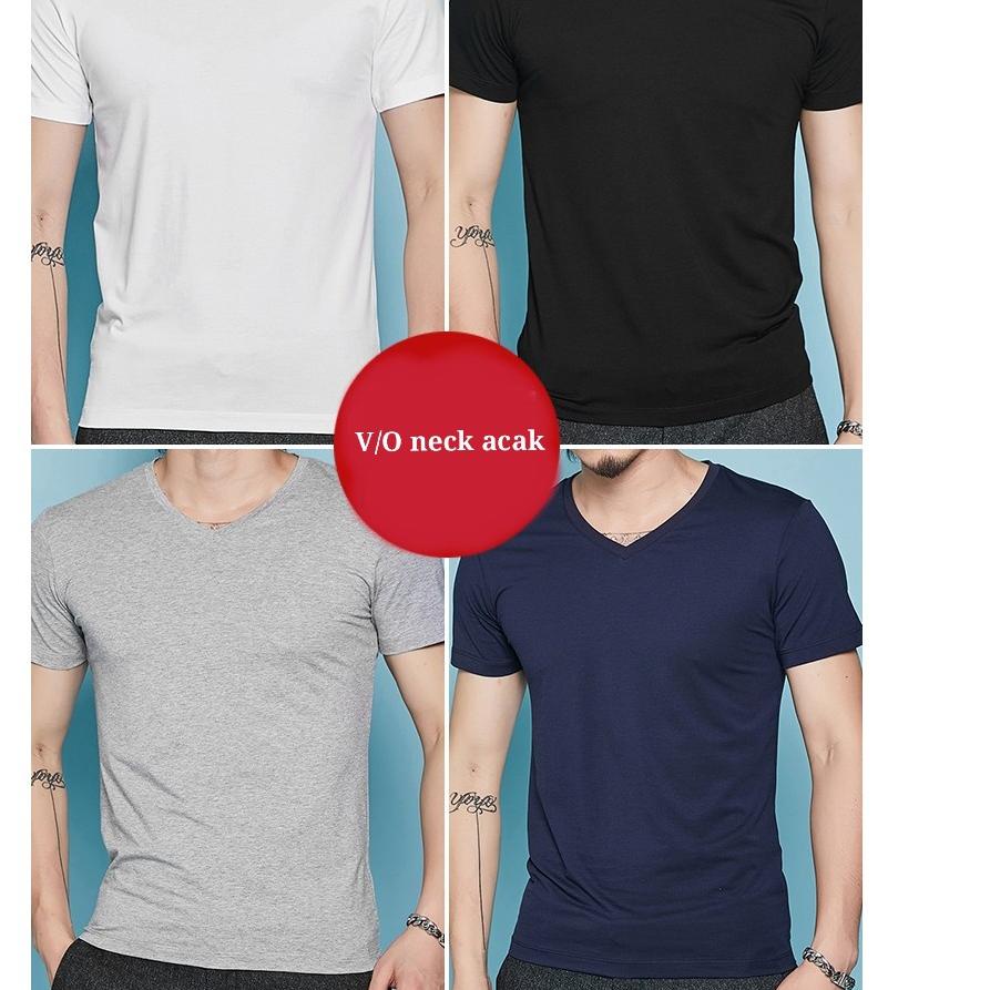 Special Kaos Polos Cotton Combed Lengan Pendek PRIA V neck Kaos hitam Kaos putih ,.
