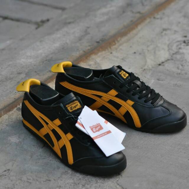 asics tiger black yellow