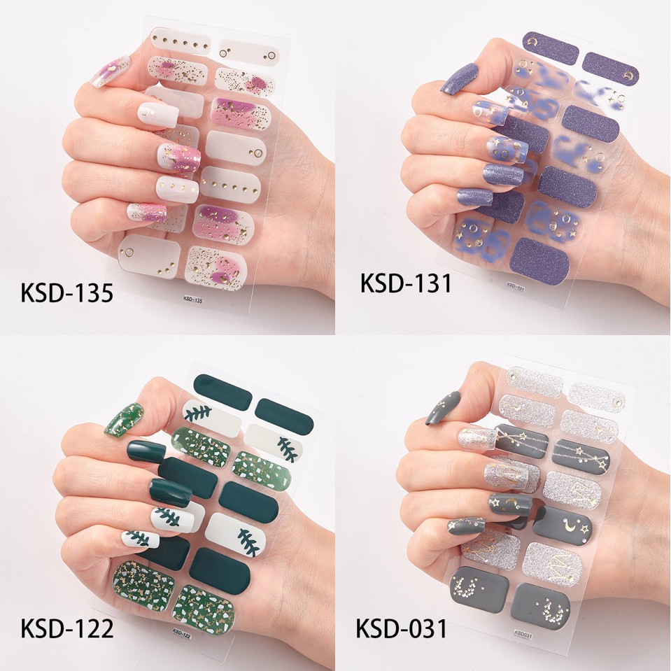 14Pcs/Stiker Kuku Murah / Nail Art Sticker / Nail Art Stiker / Nail Art &amp; Sticker KSD Series