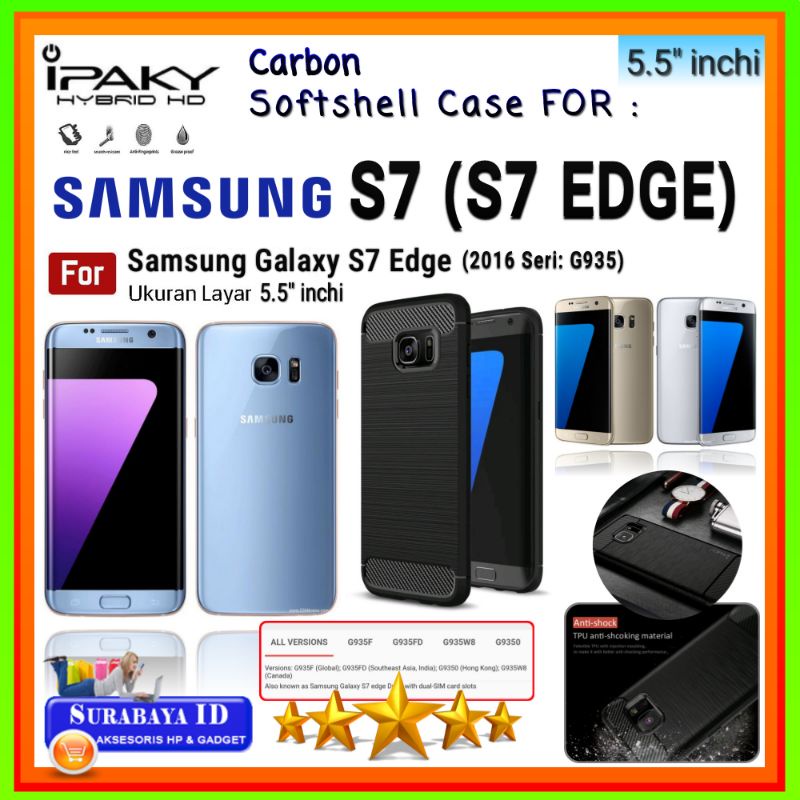 Casing Case Samsung Galaxy S7 (S7 EDGE) 2016 5.5"inchi | Soft Case iPaky Samsung S7 Edge Series:G935