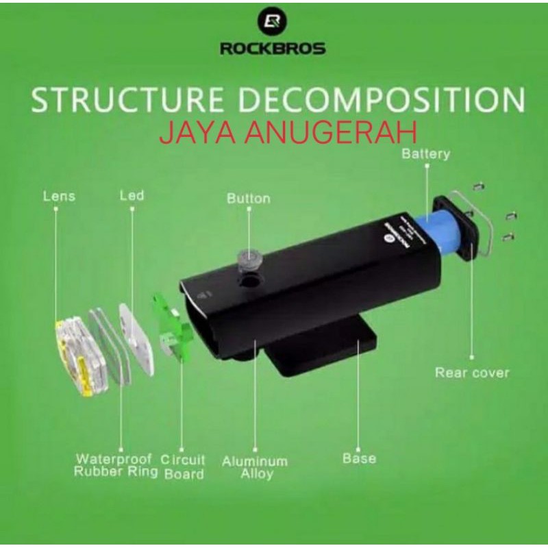 SALE LAMPU SEPEDA LED ROCKBROSS 800 LUMENS V9C SANGAT TERANG