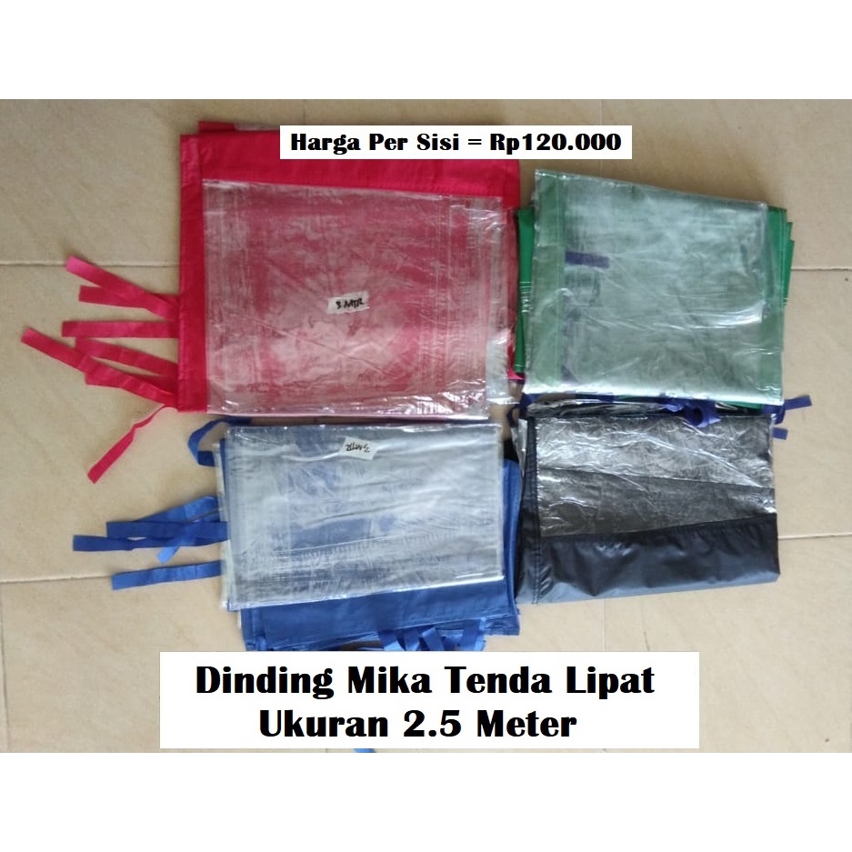 Dinding Mika Tenda Lipat Ukuran 2.5 Meter