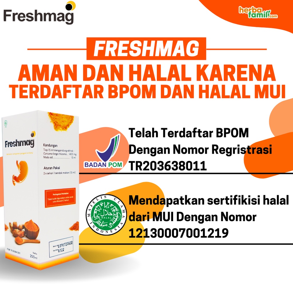 PAKET 3 BOTOL FRESHMAG | Madu Herbal Obat Lambung, Obat Maag, Gerd | FRESHMAG OBAT LAMBUNG ORIGINAL