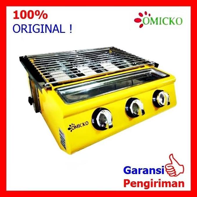 Kompor sosis sate 3 tungku omicko