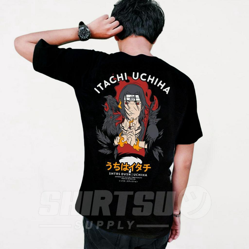Shirtsu Supply Baju Kaos Merchandise T Shirt Distro Pria Anime Madara Uchiha Itachi Akatsuki Akatsuk