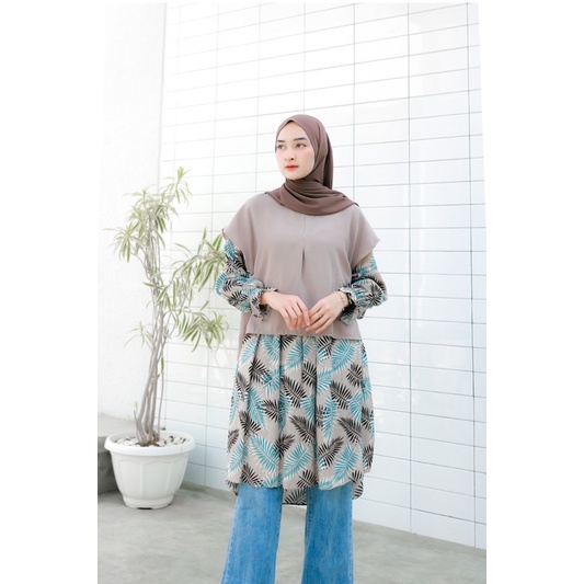 EDISI MOTIF GREY (Gamis bigsize, tunik, atasan)