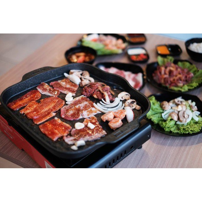 Yakiniku Grill Pan Barberque Alat Panggang Grill Pan Alat Pemanggang BBQ Non-stick 4517