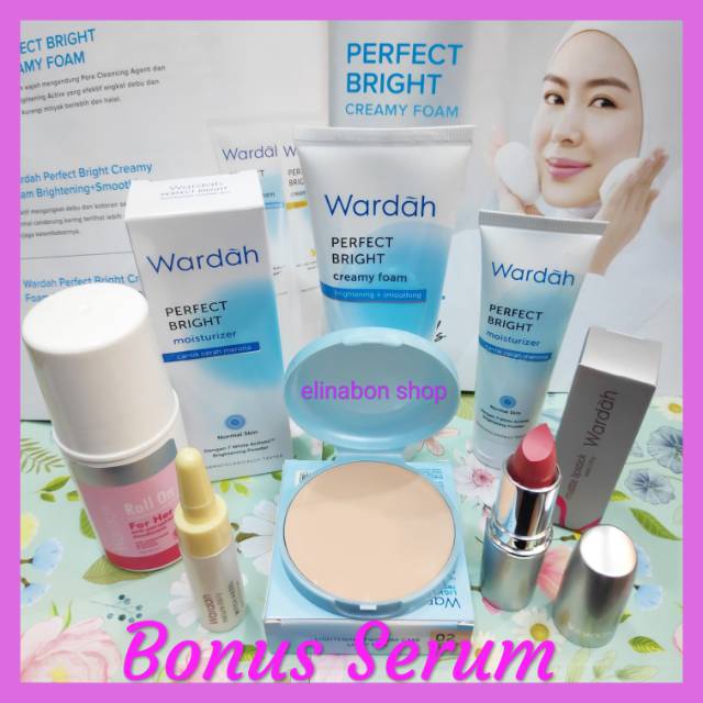 Paket Hemat Wardah Perfect Bright dan Wardah Serum Paket Skincare Wardah Makeup Make Up