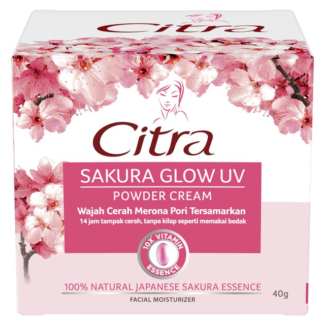 Citra Sakura Glow UV Powder Cream Facial Moisturizer