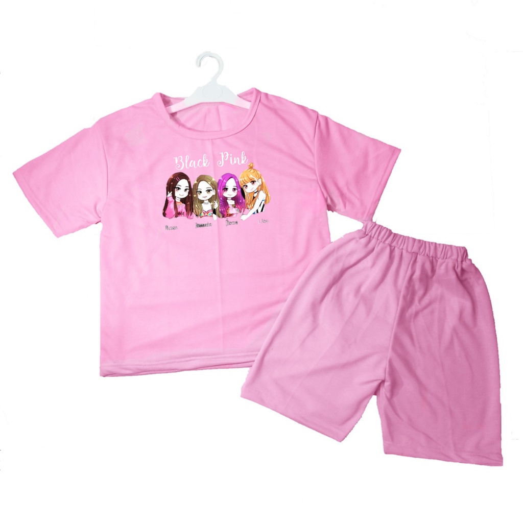 Setelan Kaos Anak Blackping Star Oblong Pendek + Celana/Kaos Anak