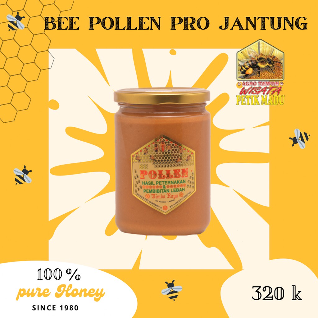 

BEE POLEN PLUS JANTUNG KORONER RIMBA RAYA 600 gr HONEY LEBAH KESEHATAN